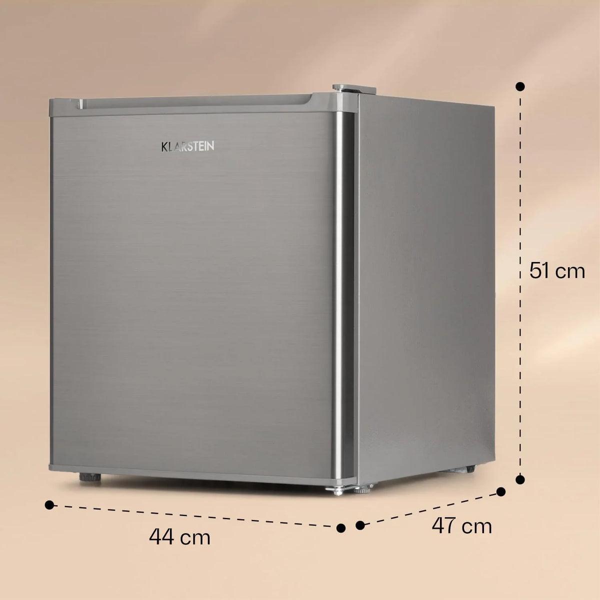 Klarstein Garfield Eco Mini Congelador Vertical 33 L Silencioso, Plateado
