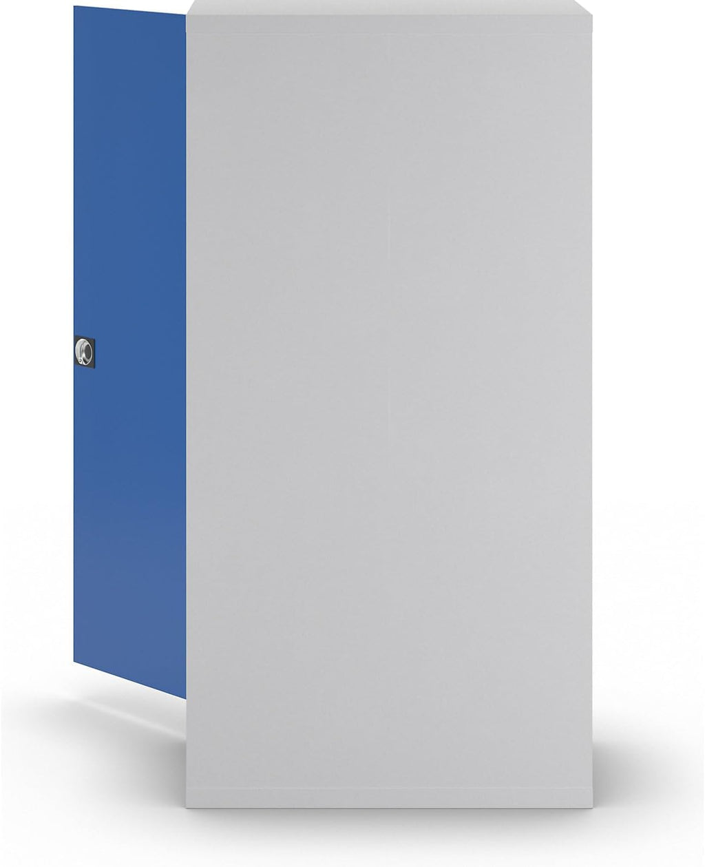 eurokraft Nilas Armario Metálico con 4 Estantes 1950 x 1000 x 500 mm, Gris Claro y Azul