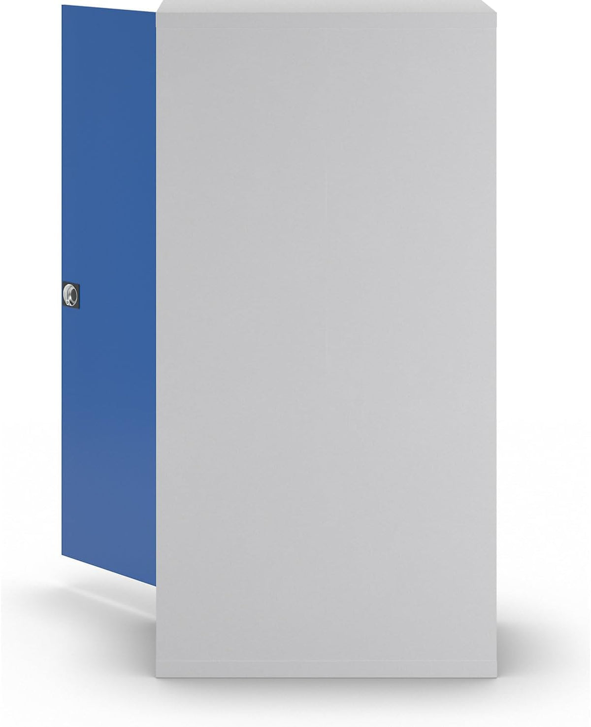 eurokraft Nilas Armario Metálico con 4 Estantes 1950 x 1000 x 500 mm, Gris Claro y Azul