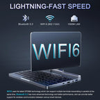 Mini Portátil 8" 2 en 1 Táctil, Intel N150, 12 GB RAM, 1 TB SSD, Windows 11, Wi-Fi 6