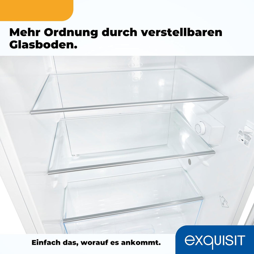 Exquisit KS516-V-H-010D Frigorífico sin Congelador 133 L, Silencioso 39 dB, Blanco