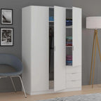 Habitdesign Armario 3 Puertas y 3 Cajones Blanco Ártico 121 x 180 x 52 cm