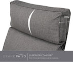 Grand Patio Sillón Reclinable de Ratán con Cojines para Interior y Exterior, Gris Oscuro