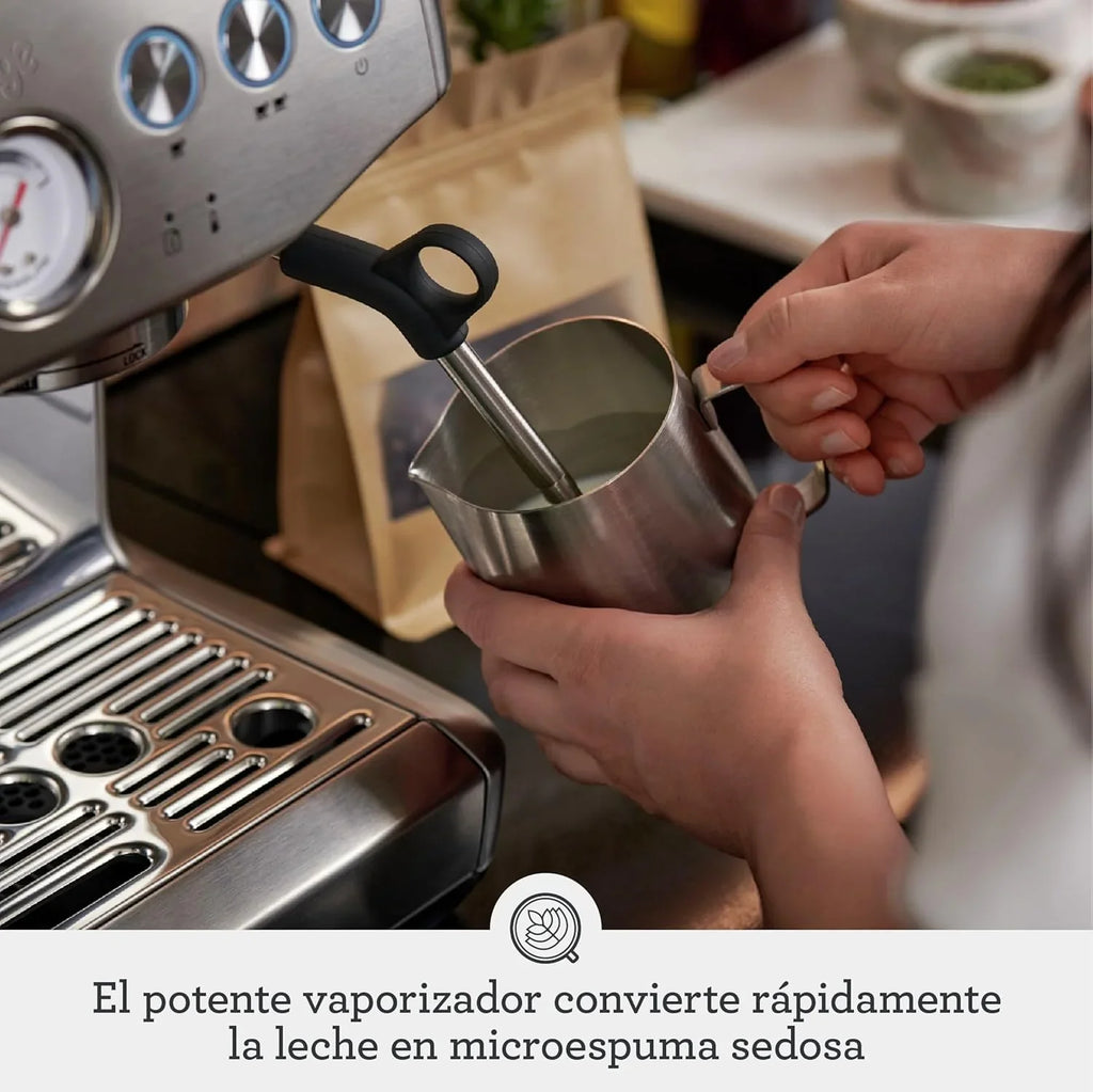 Sage Barista Express Impress Cafetera Espresso con Molinillo y Espumador, 1850 W, Acero Inoxidable