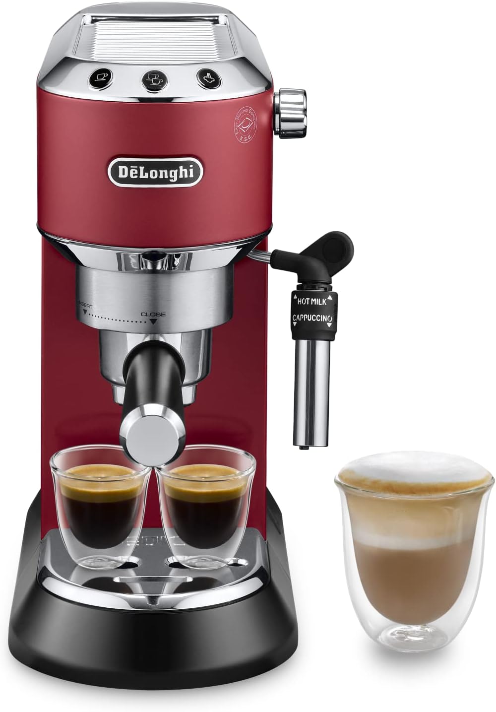 De'Longhi Dedica Style EC 685.M Cafetera Espresso de Brazo con Vaporizador, 15 cm, Plata - imagen 6