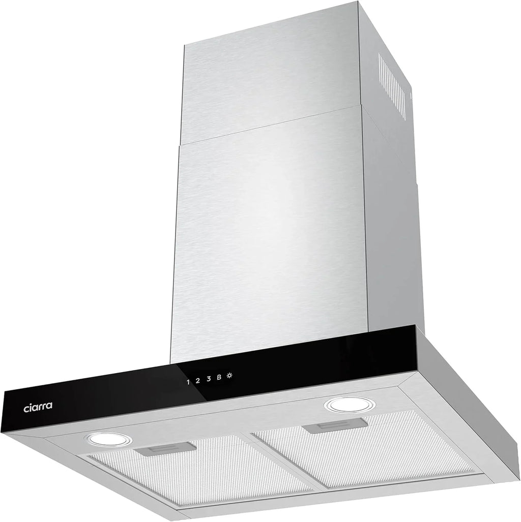 CIARRA CBCS6102 Campana Extractora 60 cm 650 m³/h, Control Táctil y WiFi, 4 Velocidades, Inox
