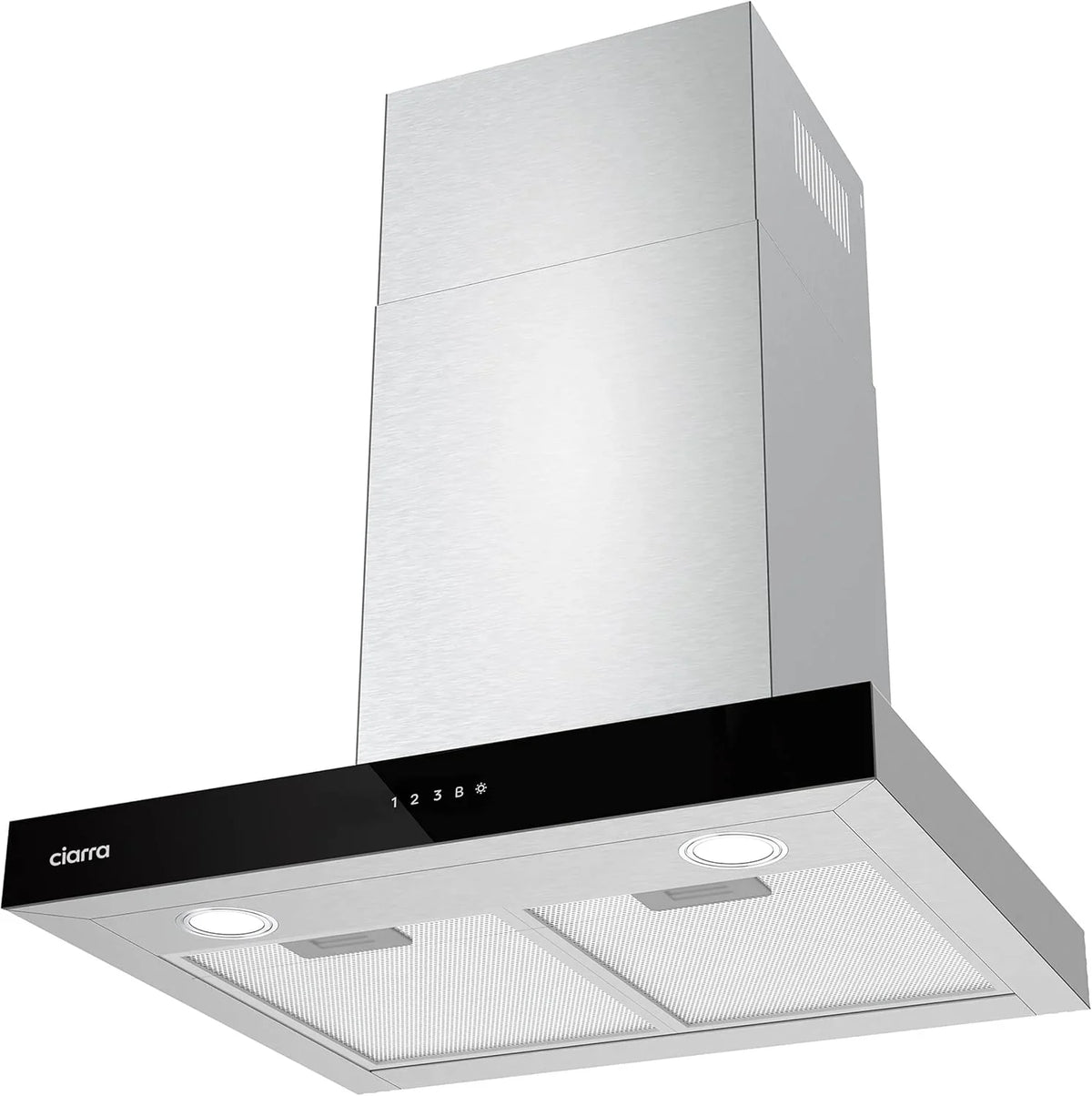 CIARRA CBCS6102 Campana Extractora 60 cm 650 m³/h, Control Táctil y WiFi, 4 Velocidades, Inox