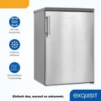Exquisit KS516-4-H-010D Frigorífico con Congelador 4 Estrellas 120 L, Silencioso 39 dB