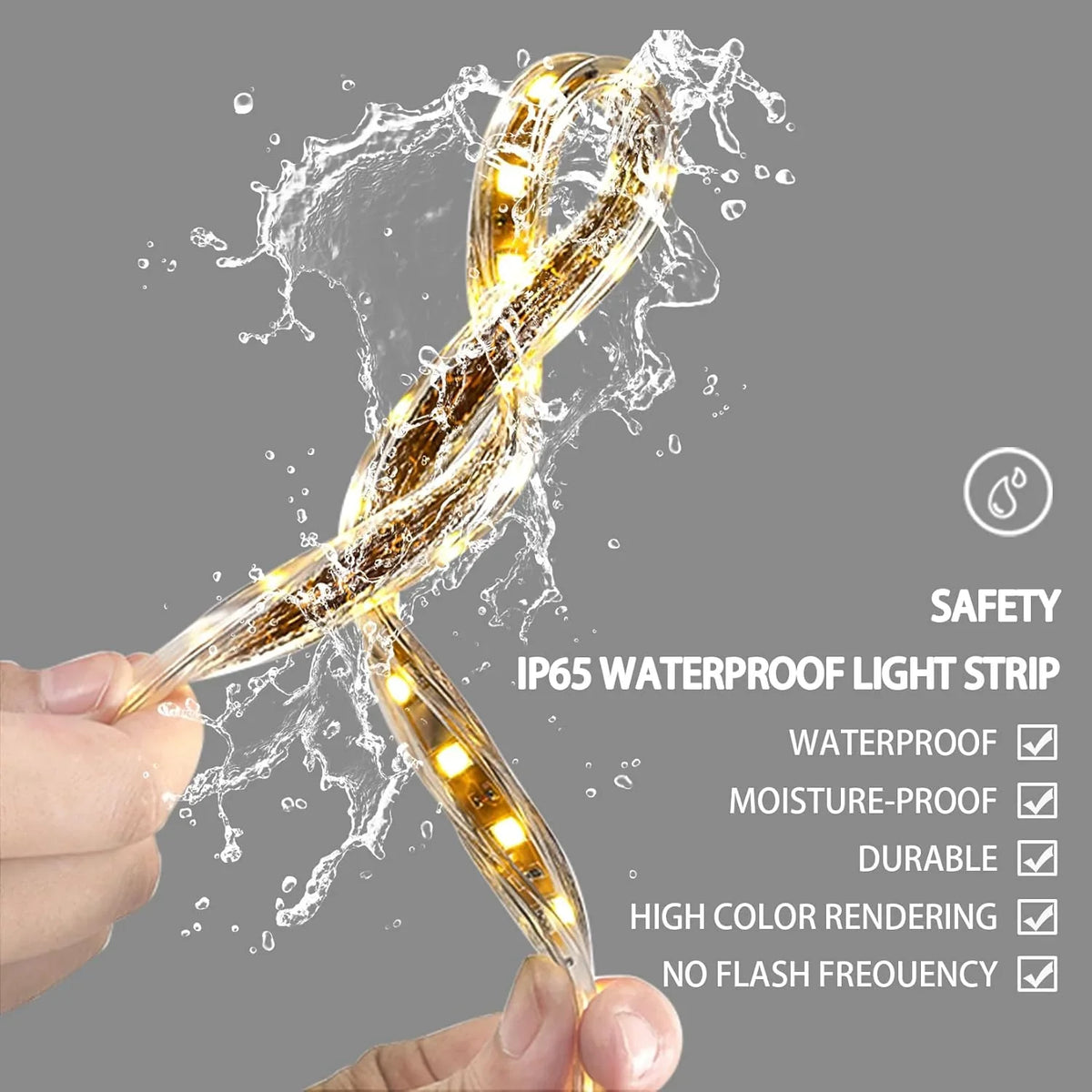 LUVODI Espejo de Baño LED 80 x 80 cm Antivaho con Doble Luz y Interruptor Táctil
