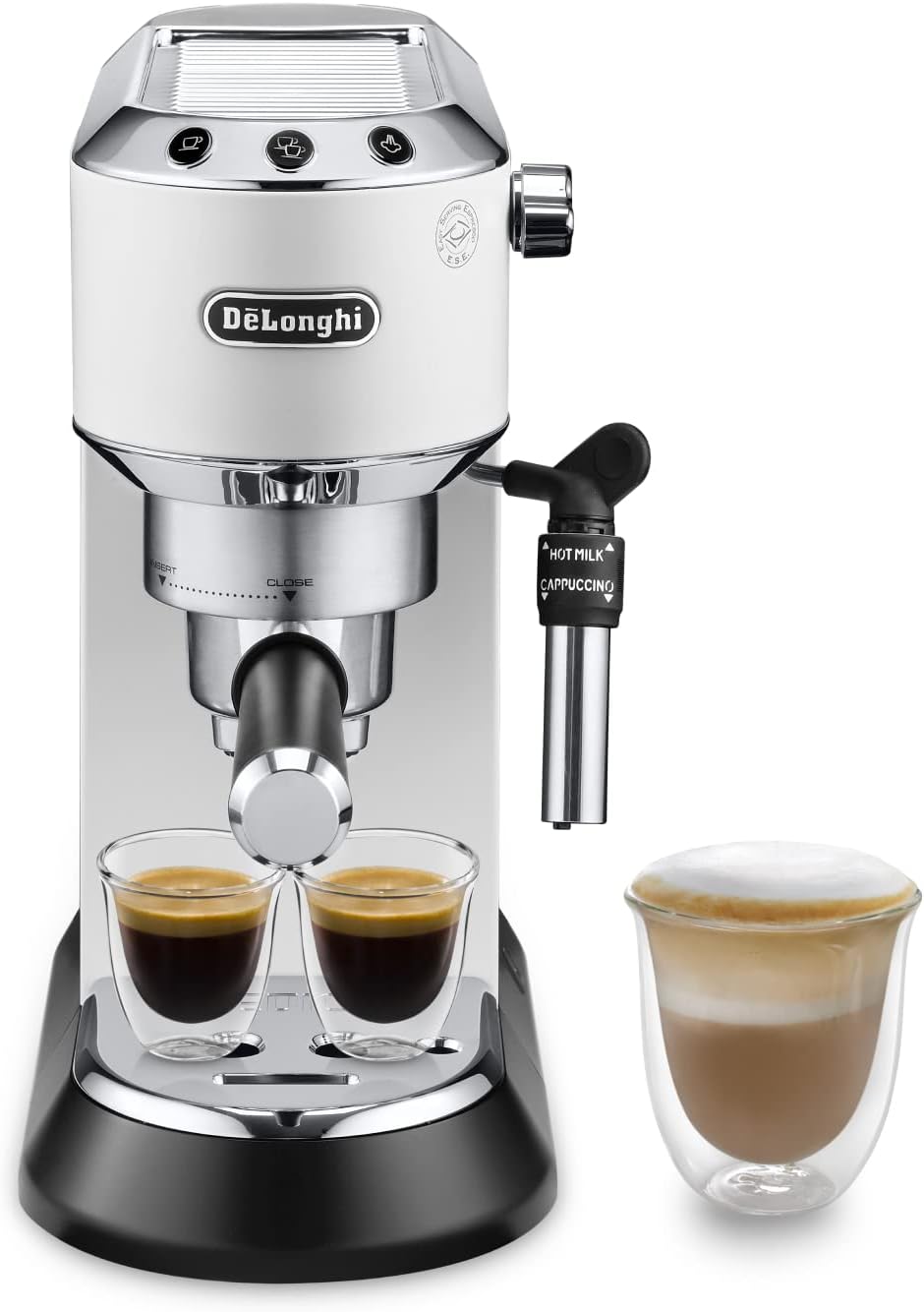 De'Longhi Dedica Style EC 685.M Cafetera Espresso de Brazo con Vaporizador, 15 cm, Plata