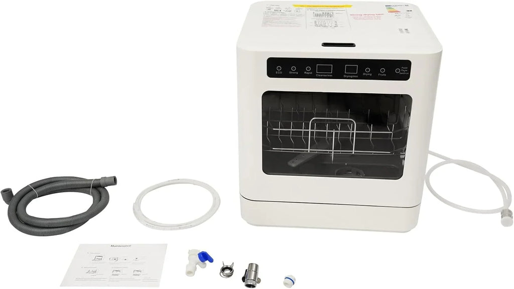 Mini Lavavajillas de Encimera 800 W con Depósito de 6 L, 6 Programas y Pantalla LED