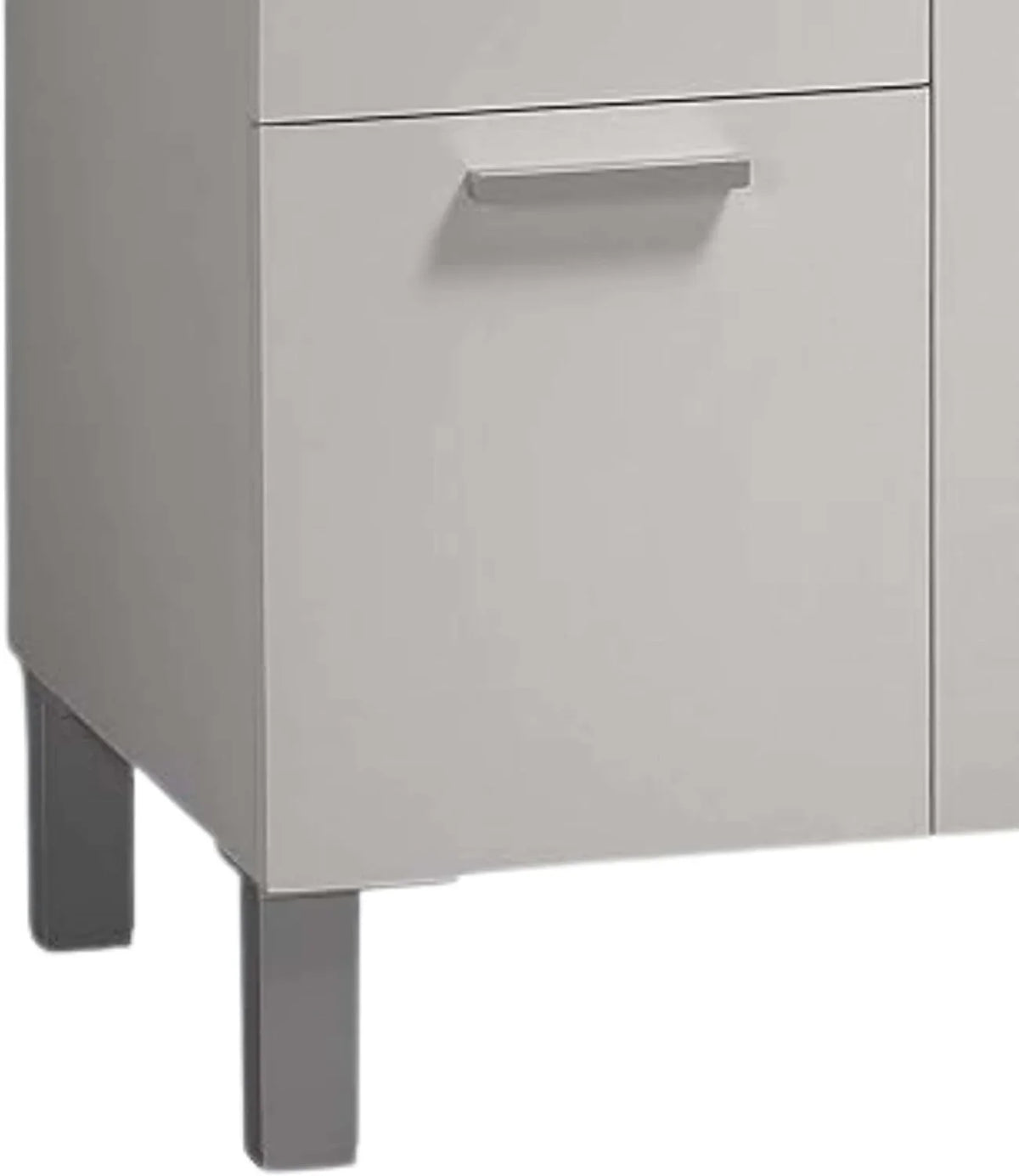 Mueble de Baño Sabela 80 cm Blanco Brillo con Lavabo PMMA, Espejo, 2 Cajones y 2 Puertas