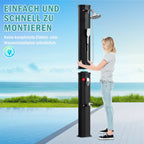 Sonnewelt Ducha Solar de Jardín 60 L con Funda y Ducha de Mano