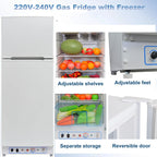 Frigorífico de Gas Propano y 110 V 266 L (9,4 pies³) con Congelador para Autocaravana