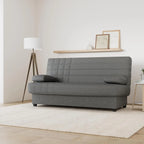 SHIITO Romeo Sofá Cama 3 Plazas Clic-Clac con Arcón y 2 Cojines, Gris Oscuro