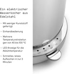 Aarke Hervidor de Agua de Acero Inoxidable 1,2 L con Selector de Temperatura