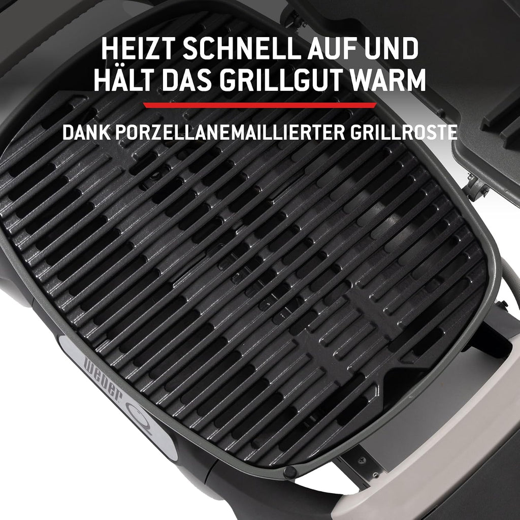 Weber Q 1100N Barbacoa de Gas Portátil con Encendido Electrónico, Negro Medianoche