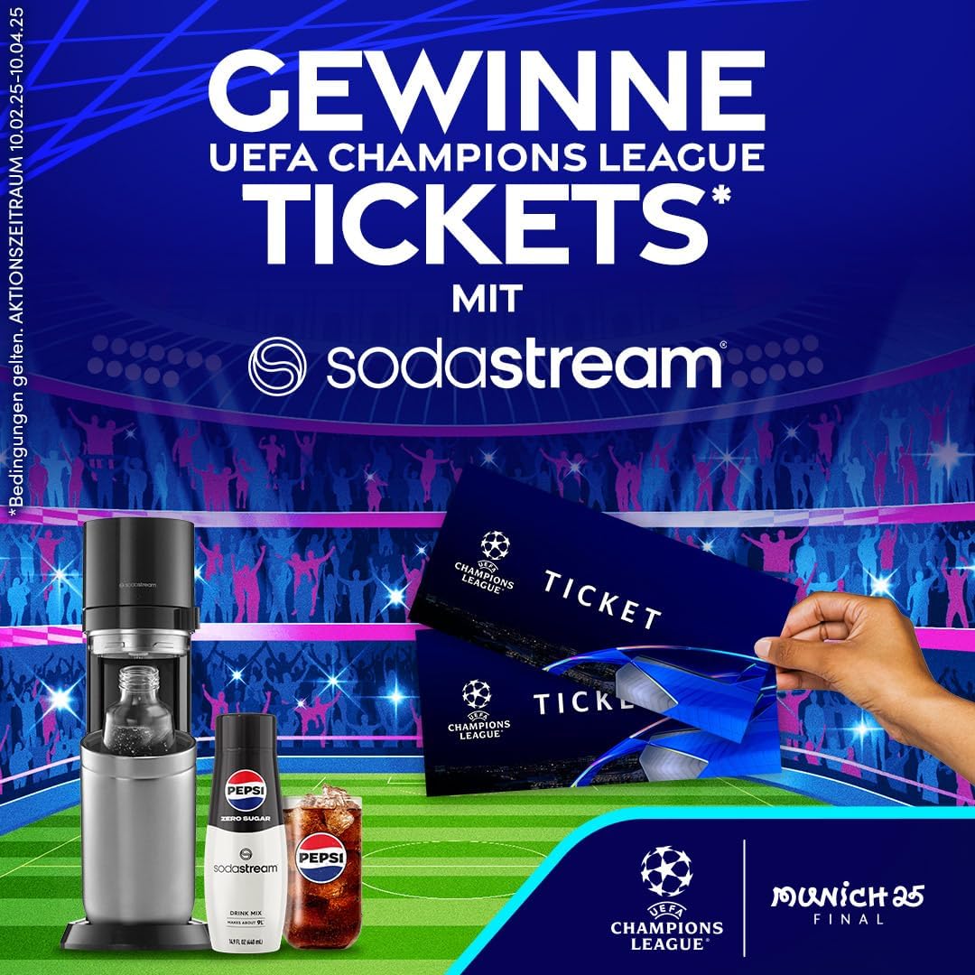 SodaStream E-DUO Máquina de Agua con Gas Eléctrica con Cilindro CO2 y 3 Botellas, Titanio