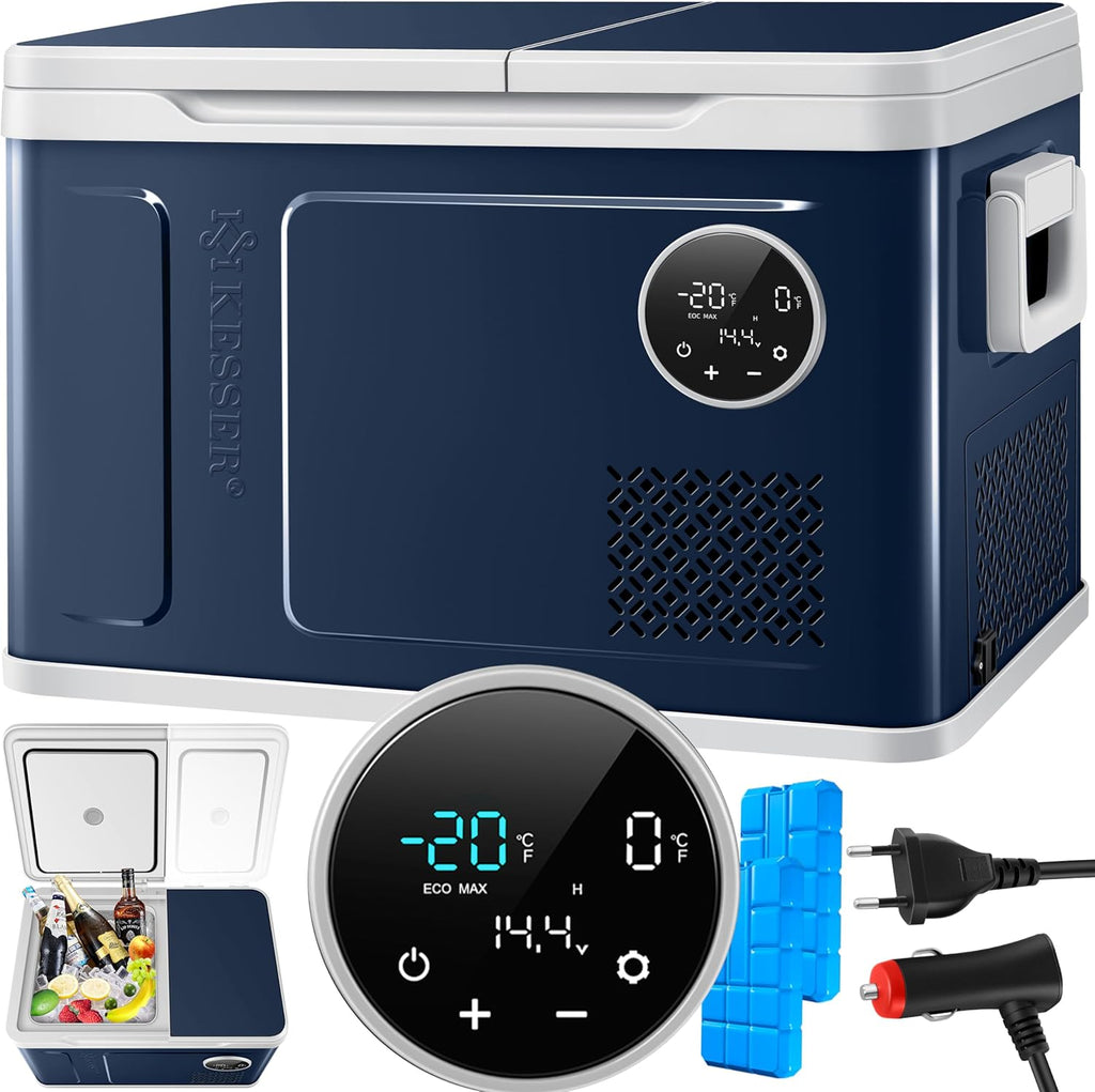 KESSER Nevera Portátil de Compresor Doble Zona hasta -20 °C con Pantalla Táctil, 12/24 V y 230 V - imagen 2