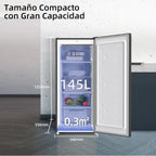 CHiQ FSD160D4E Congelador Vertical 145 L, Congelación Rápida, Silencioso, Negro