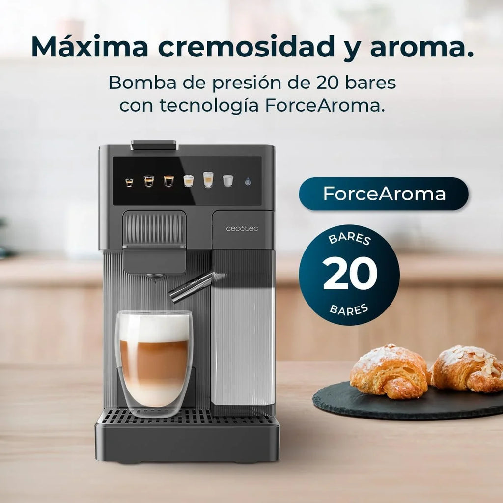 Cecotec FreeStyle Latte Cafetera Multicápsula 20 Bares con Depósito de Leche, 1350 W