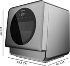 Cecotec Bolero Aguazero 1150 Dark Mini Lavavajillas de Sobremesa 3 Cubiertos, 6 Programas