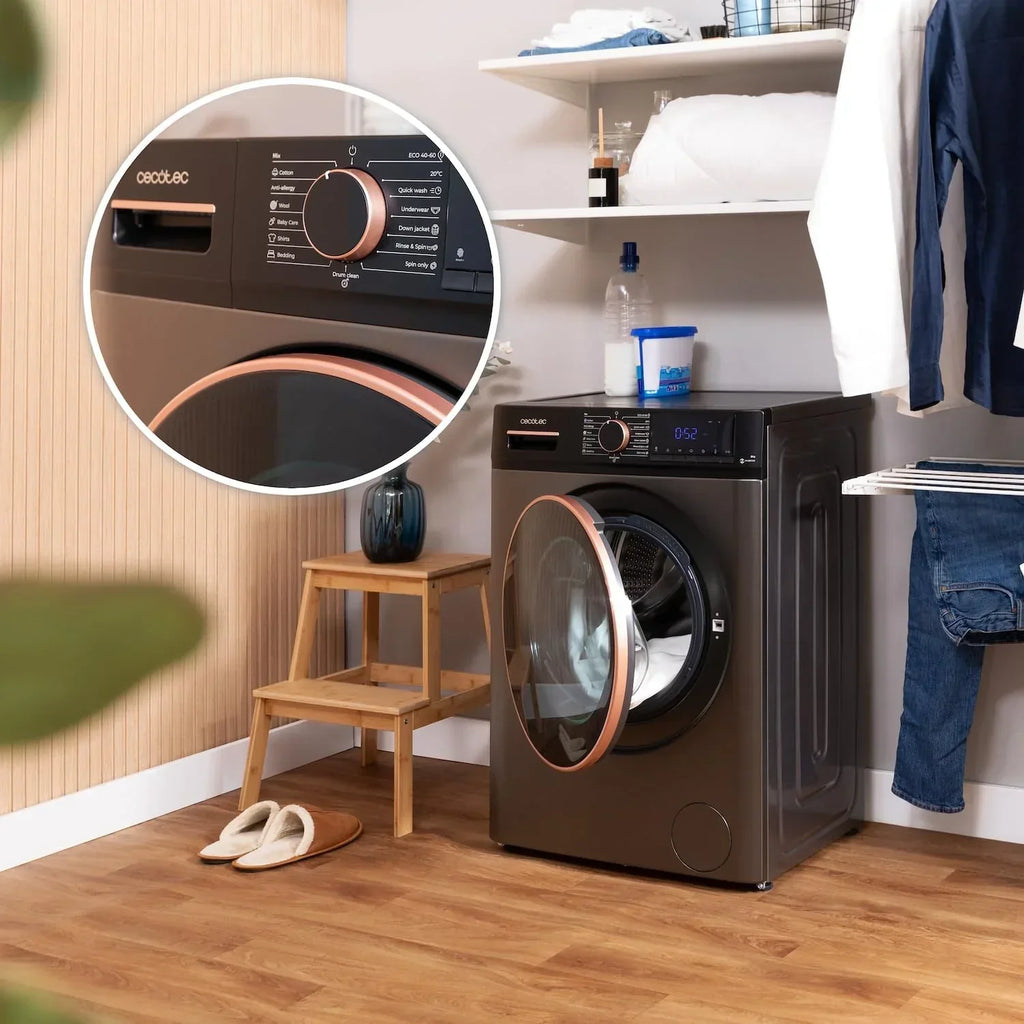 Cecotec Bolero DressCode 10610 Inverter Steel Lavadora 10 kg, 1400 rpm, Steam Max, 15 Programas