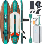 ZLX Tabla de Paddle Surf Hinchable 320 cm con Asiento de Kayak, hasta 204 kg, Antideslizante