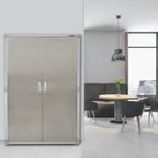 Seville Classics UHD16238 Armario Metálico con Cerradura 121,9 x 60,9 x 182,9 cm, Gris Granito