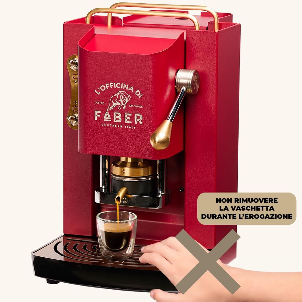 Faber Pro Total Deluxe Cafetera de Monodosis ESE 44 mm de Latón, 1,3 L