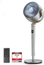 Dreo PolyFan Ventilador de Pie Silencioso 20 dB, Oscilación 120° + 120°, 1200 m³/h, 102 cm