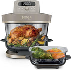 Ninja CRISPi PRO XL AS090EU Freidora de Aire con Recipientes de Cristal 5,7 L y 2,3 L