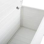 Beliani Campalto Arcón de Exterior de Aluminio Blanco 113 x 50 cm, 190 L