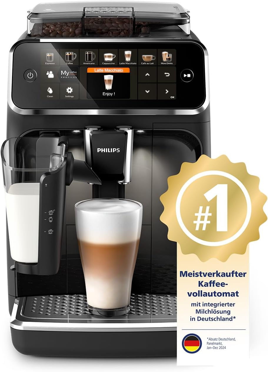 Serie 5400 EP5441/50 Cafetera Superautomática LatteGo con 12 Bebidas y Pantalla TFT