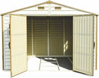 Duramax Woodside 30214-4 Caseta de Jardín de PVC 10 x 8 pies (3,25 x 2,47 m) Marfil y Marrón
