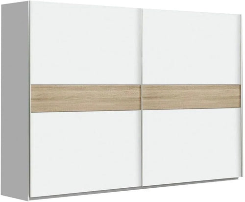 Armario Winter 270 cm con Puertas Correderas, Estilo Nórdico, Blanco 270 x 61 x 210 cm