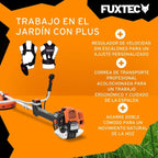 FUXTEC PS162 Desbrozadora de Gasolina 62 cc 3,5 CV 2 en 1 con Arnés y Antivibración