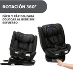 Chicco Unico Evo i-Size Classic Silla de Coche Isofix Giratoria 360° de 40 a 150 cm (0-12 Años), Negra