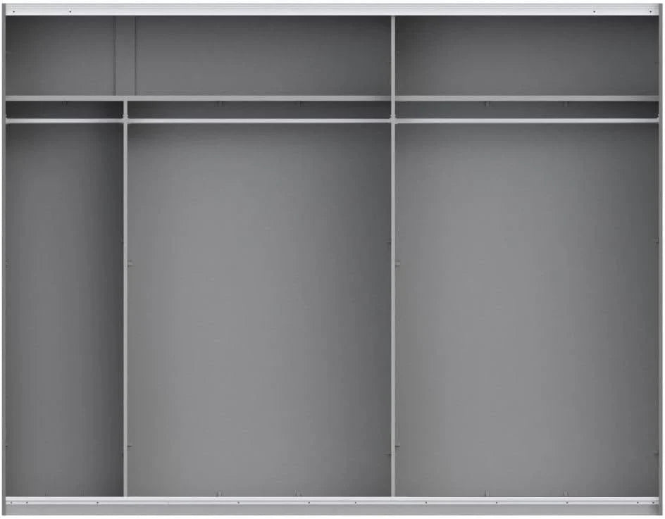 Armario Winter 270 cm con Puertas Correderas, Estilo Nórdico, Blanco 270 x 61 x 210 cm
