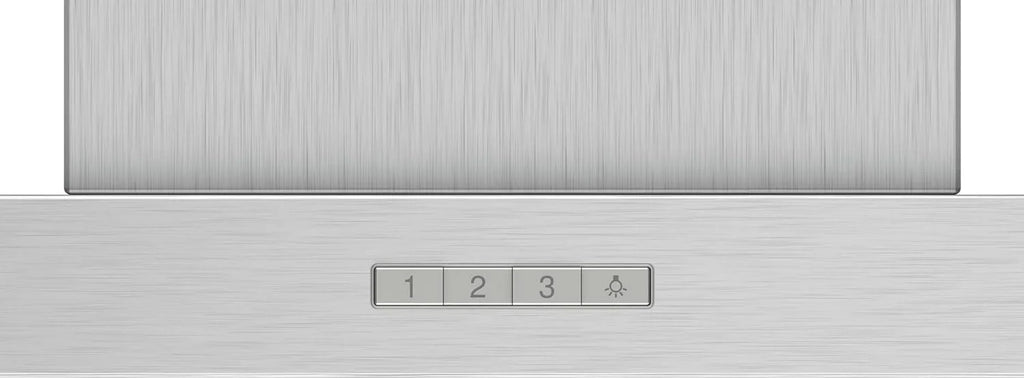 Bosch DWB96BC50 Campana Extractora Decorativa de Pared 90 cm Serie 2, 619 m³/h, LED, Acero Inoxidable