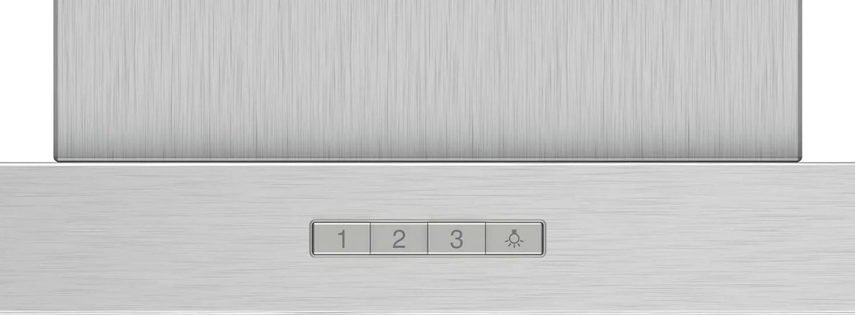 Bosch DWB96BC50 Campana Extractora Decorativa de Pared 90 cm Serie 2, 619 m³/h, LED, Acero Inoxidable