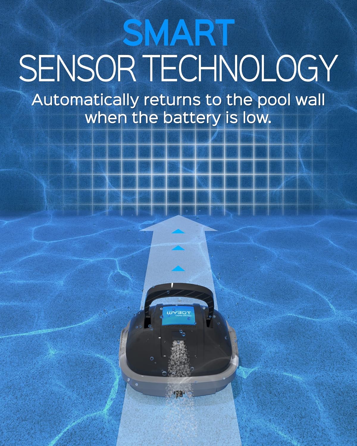 WYBOT Osprey 200 Max Robot Limpiafondos sin Cable para Piscinas hasta 80 m², 100 min