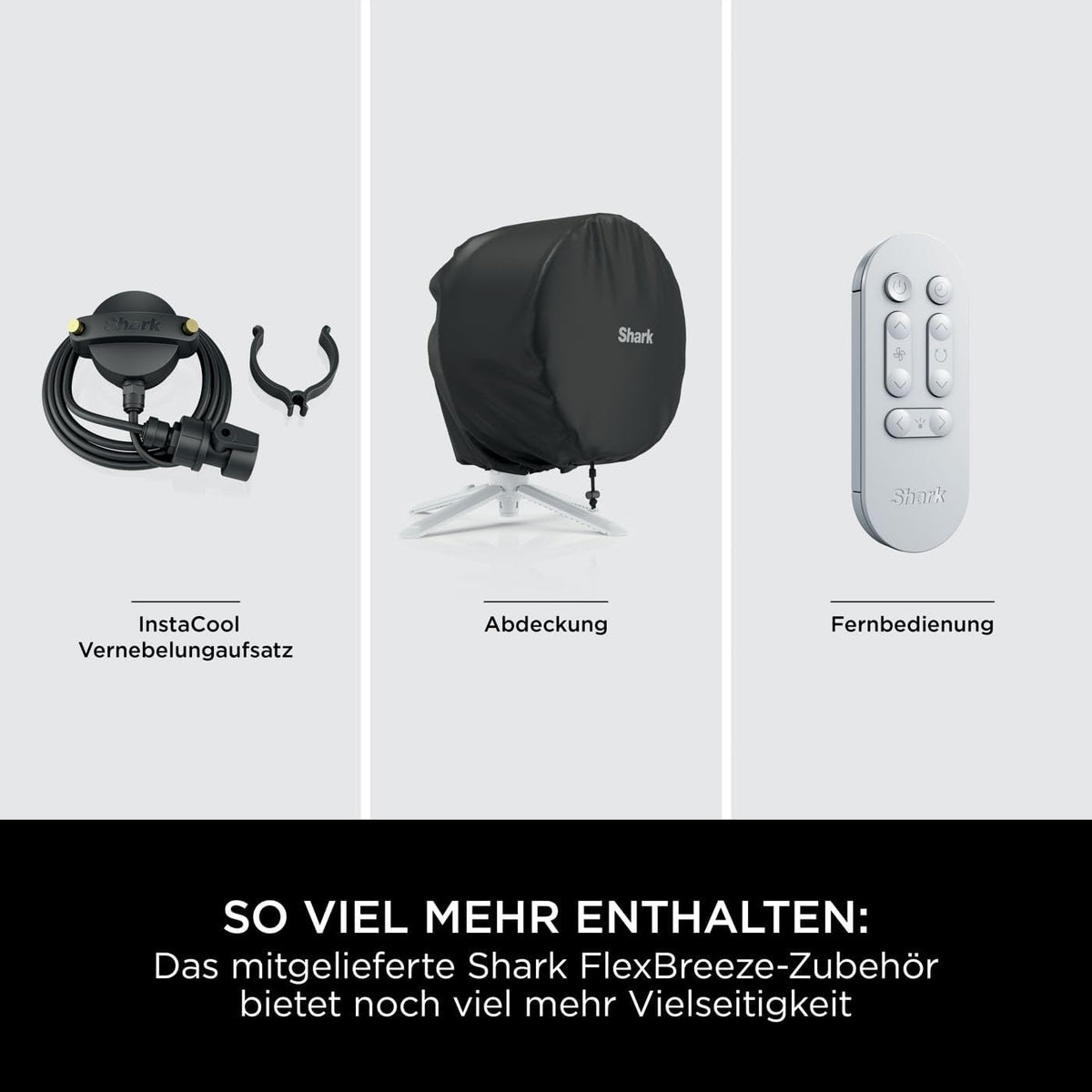 Shark FlexBreeze FA220EU Ventilador Híbrido con y sin Cable, Portátil, Interior y Exterior, Blanco