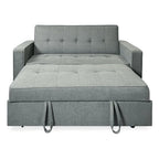Sofá Cama 2 Plazas Vienna con Reposabrazos, Sistema de Arrastre, Gris