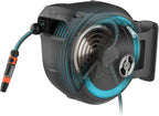 Gardena RollUp M/L Portamangueras de Pared con Manguera de 25 m, Giratorio, Turquesa