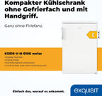 Exquisit KS516-V-H-010D Frigorífico sin Congelador 133 L, Silencioso 39 dB, Blanco - imagen 2