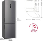 GBP61DSXGC Frigorífico Combi No Frost 341 L, 186 cm, Smart Inverter, Door Cooling, Inox Antihuellas