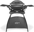 Weber Q 2400 Barbacoa Eléctrica con Soporte y Mesas Laterales, 54 x 39 cm, Dark Grey
