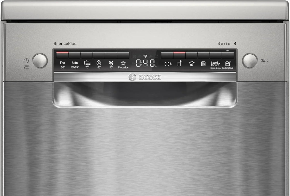 Bosch SPS4HMI49E Lavavajillas 45 cm Serie 4, Home Connect, EcoSilence, Acero Inoxidable
