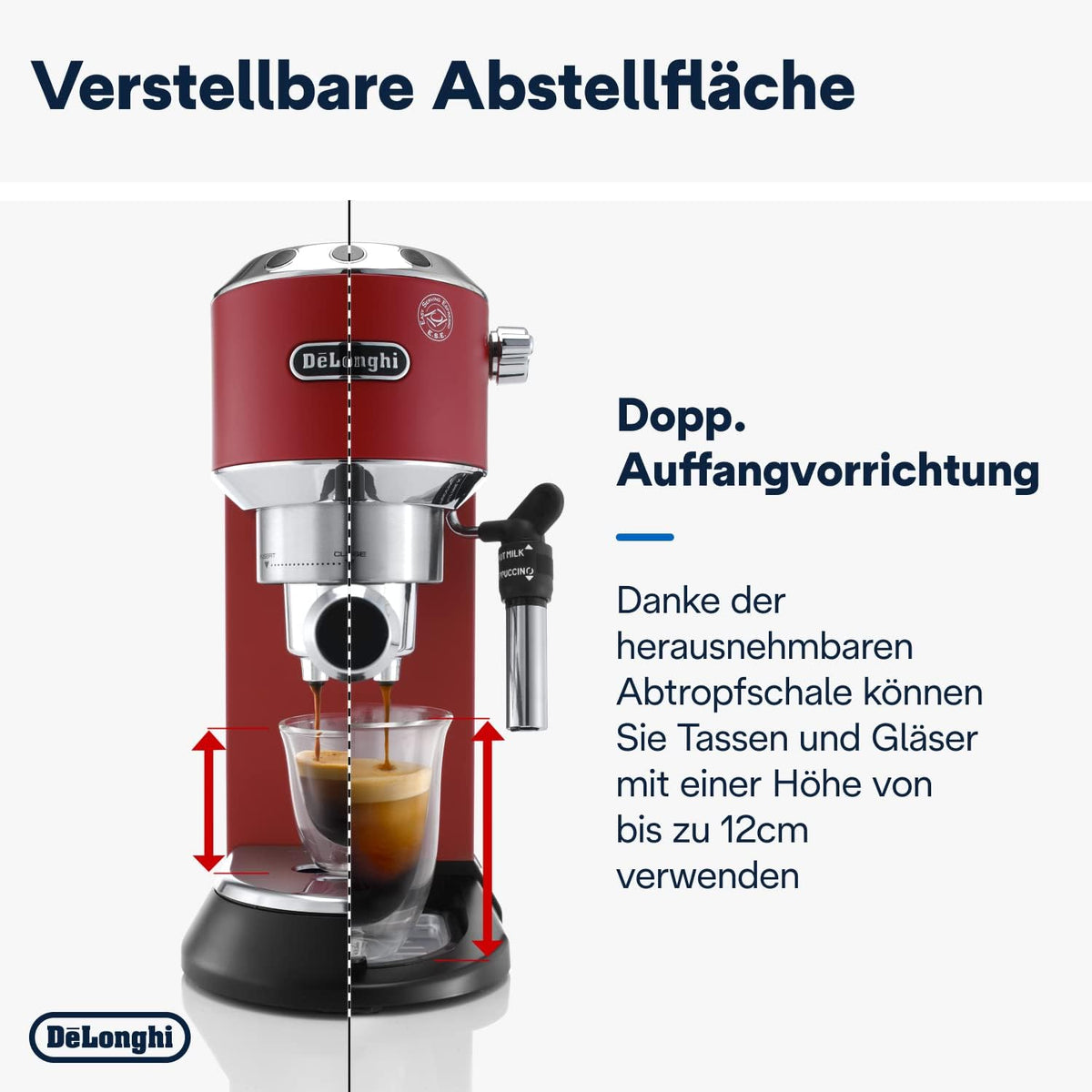 De'Longhi Dedica Style EC 685.M Cafetera Espresso de Brazo con Vaporizador, 15 cm, Plata